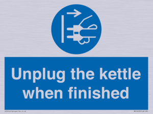 Unplug the kettle when finished